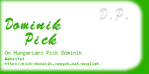 dominik pick business card